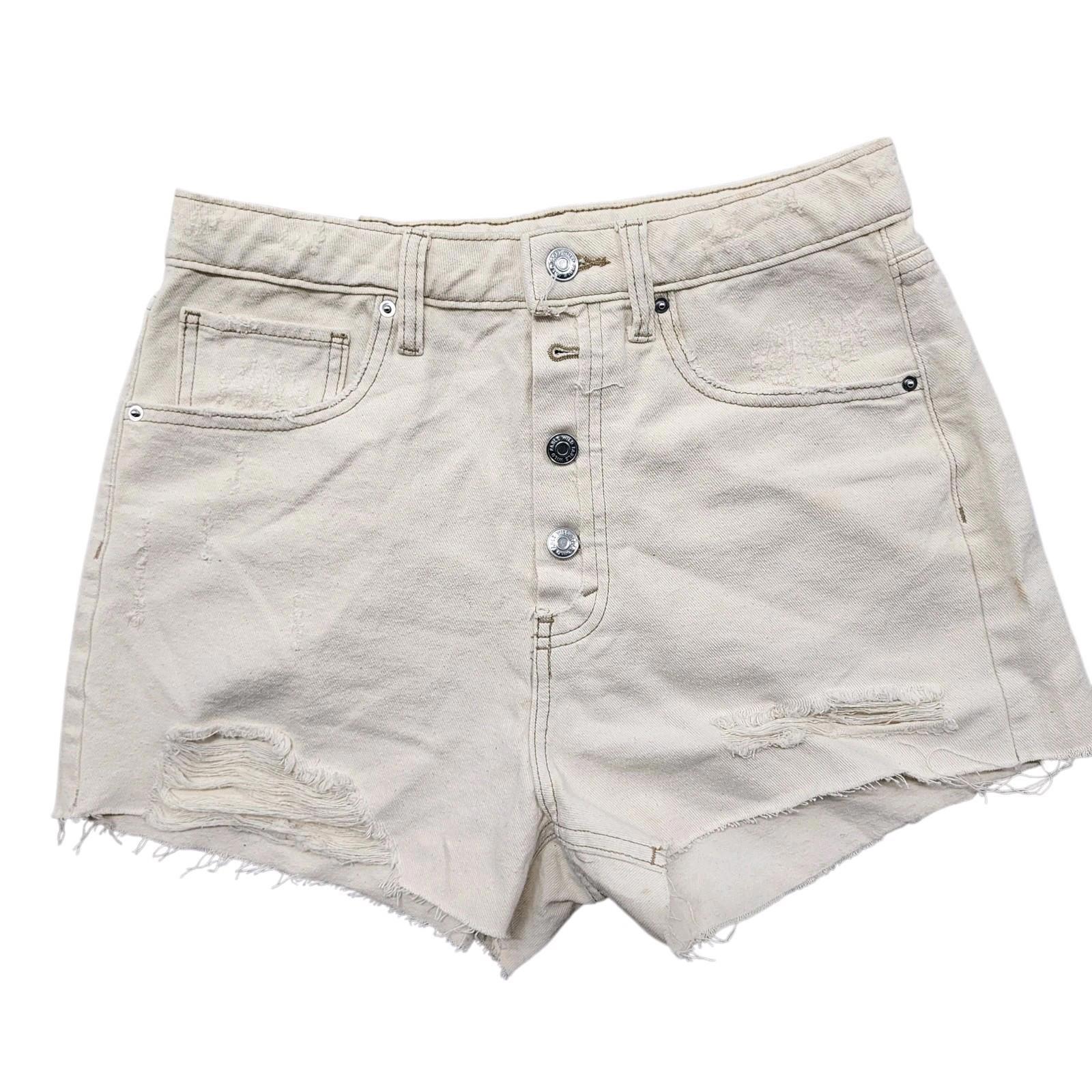 Wild Fable Highest Rise Cutoff Denim Shorts - Women's Size 6 - Off-White Nwt